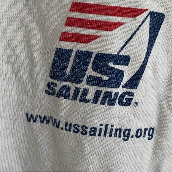 Vintage Long Sleeve Tee Shirt US Sailing Festivals Mens Adult Size M White 2003 - Picture 5 of 8
